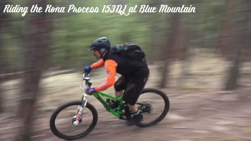 Riding the Kona Process 153DL at Blue Mountain